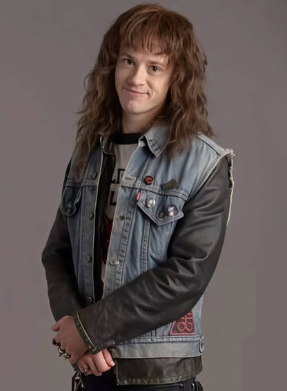 Eddie Munson Stranger Things Blue Denim Vest