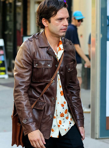 Edward A Different Man Brown Leather Jacket