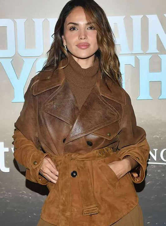 Eiza González Fountain of Youth Brown Leather Jacket