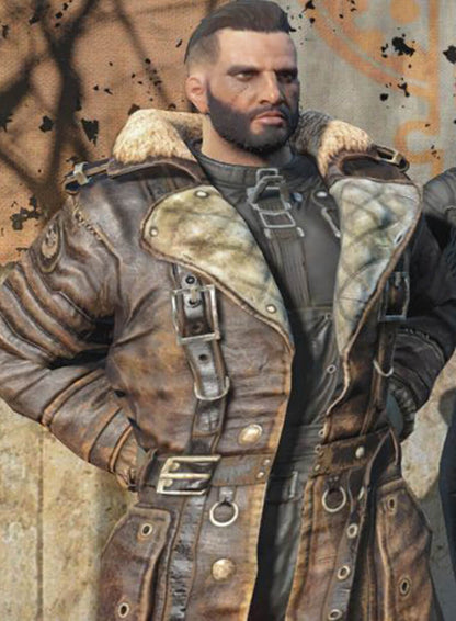 Elder Arthur Maxson Fallout 4 Leather Batttlecoat
