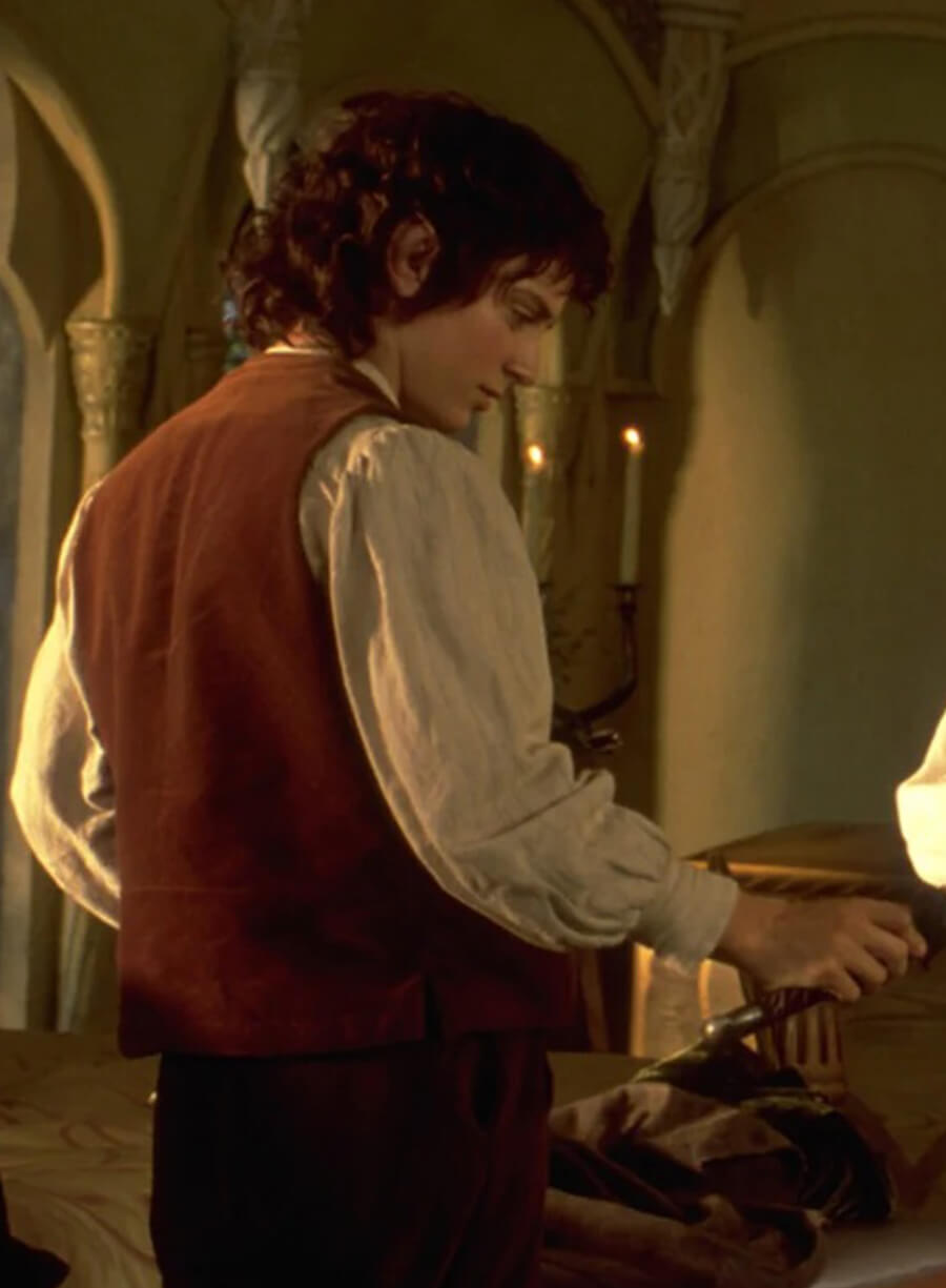 Elijah Wood The Lord of the Rings Brown Vest