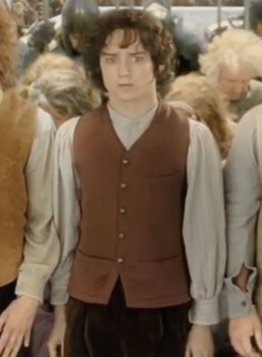 Elijah Wood The Lord of the Rings Brown Vest