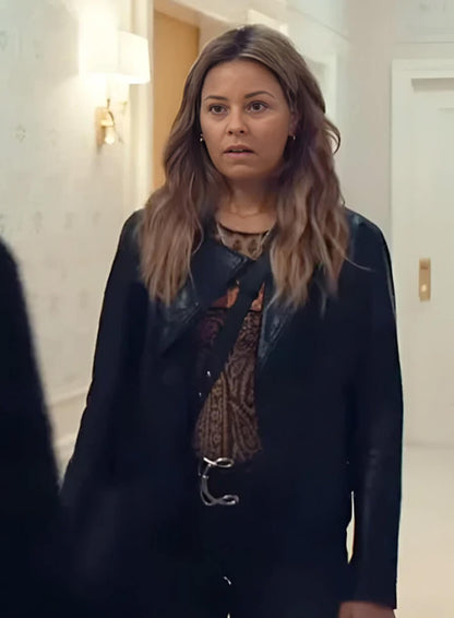 Elizabeth Banks The Better Sister 2025 Black Leather Jacket