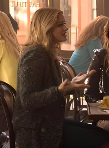 Elizabeth Lail You S01 Black Long Coat