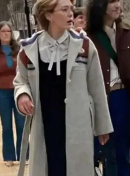 Elizabeth Olsen Love and Death Wool Coat