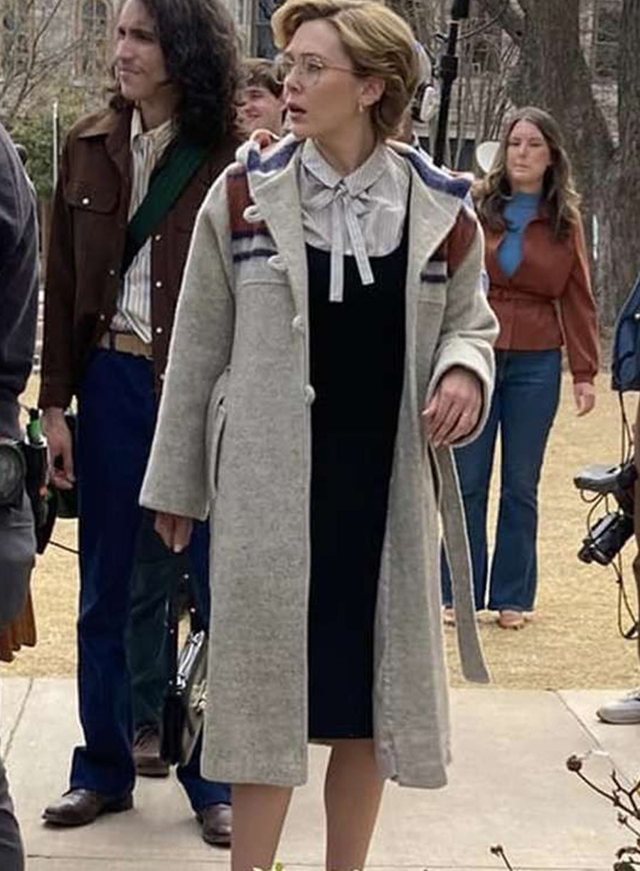 Elizabeth Olsen Love and Death Wool Coat
