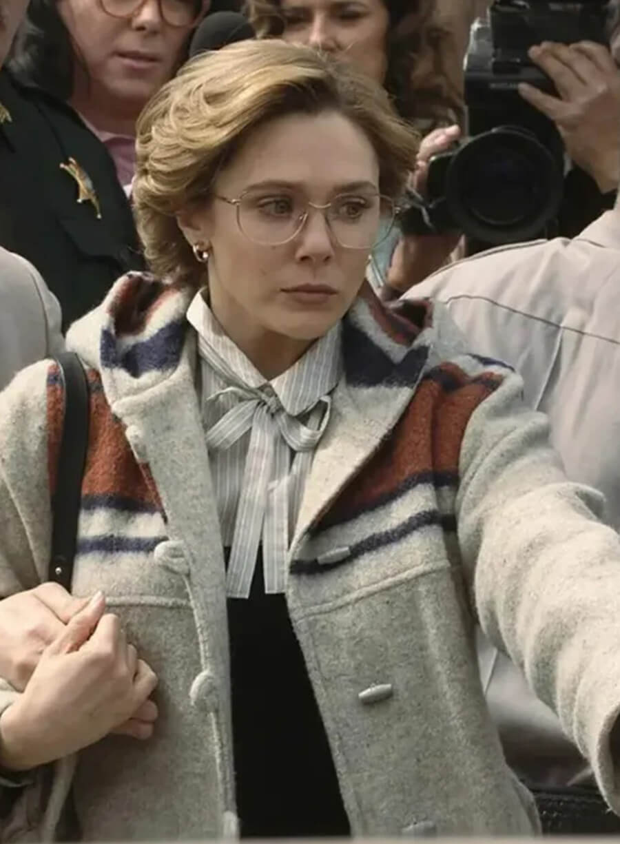 Elizabeth Olsen Love and Death Wool Coat