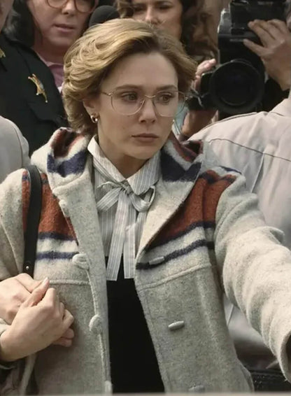 Elizabeth Olsen Love and Death Wool Coat