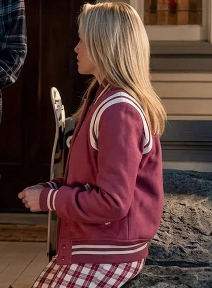 Elle 2026 Lexi Minetree Pink Bomber Jacket