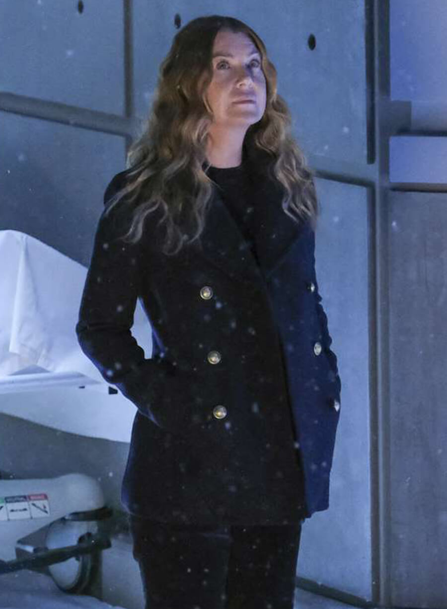 Ellen Pompeo Grey’s Anatomy Black Coat 