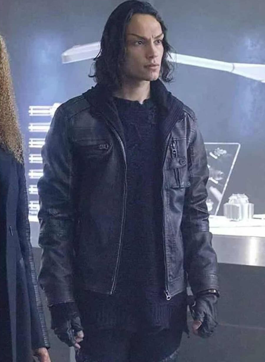 Elnor Star Trek Picard S2 Black Leather Jacket