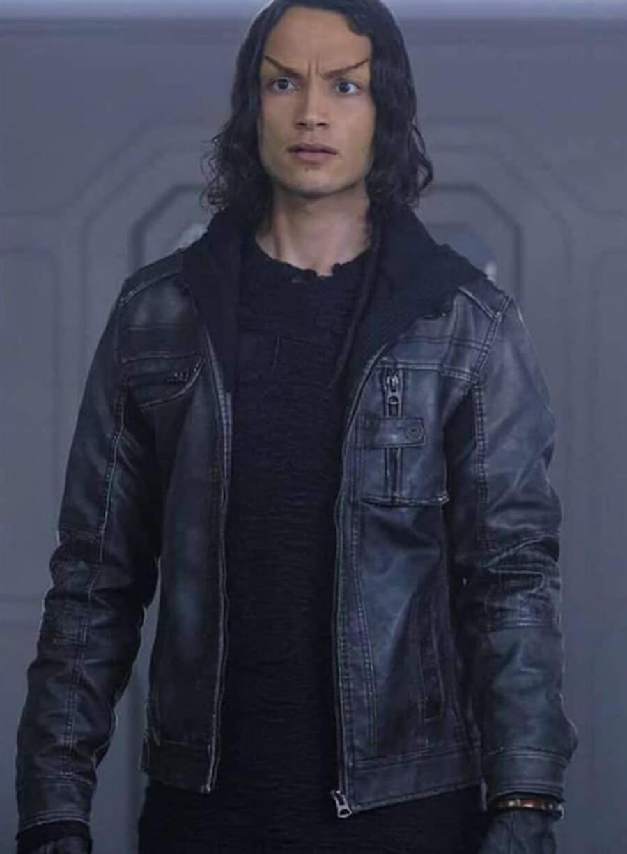 Elnor Star Trek Picard S2 Black Leather Jacket