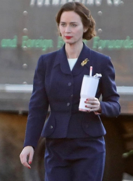Emily Blunt Oppenheimer Blue Coat