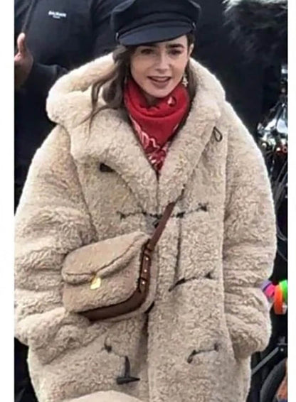 Emily in Paris S04 Emily Cooper Sherpa Jacket