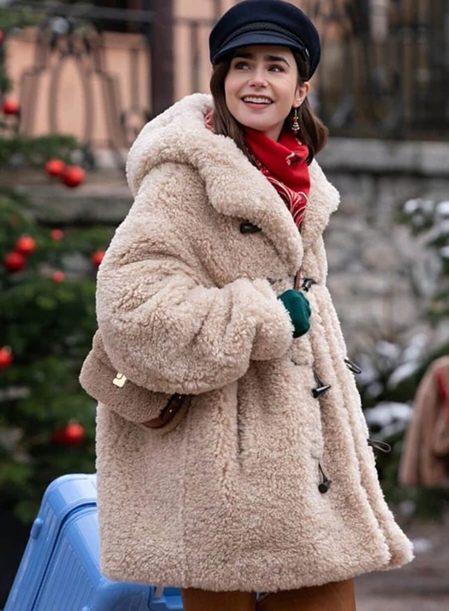 Emily in Paris S04 Emily Cooper Sherpa Jacket