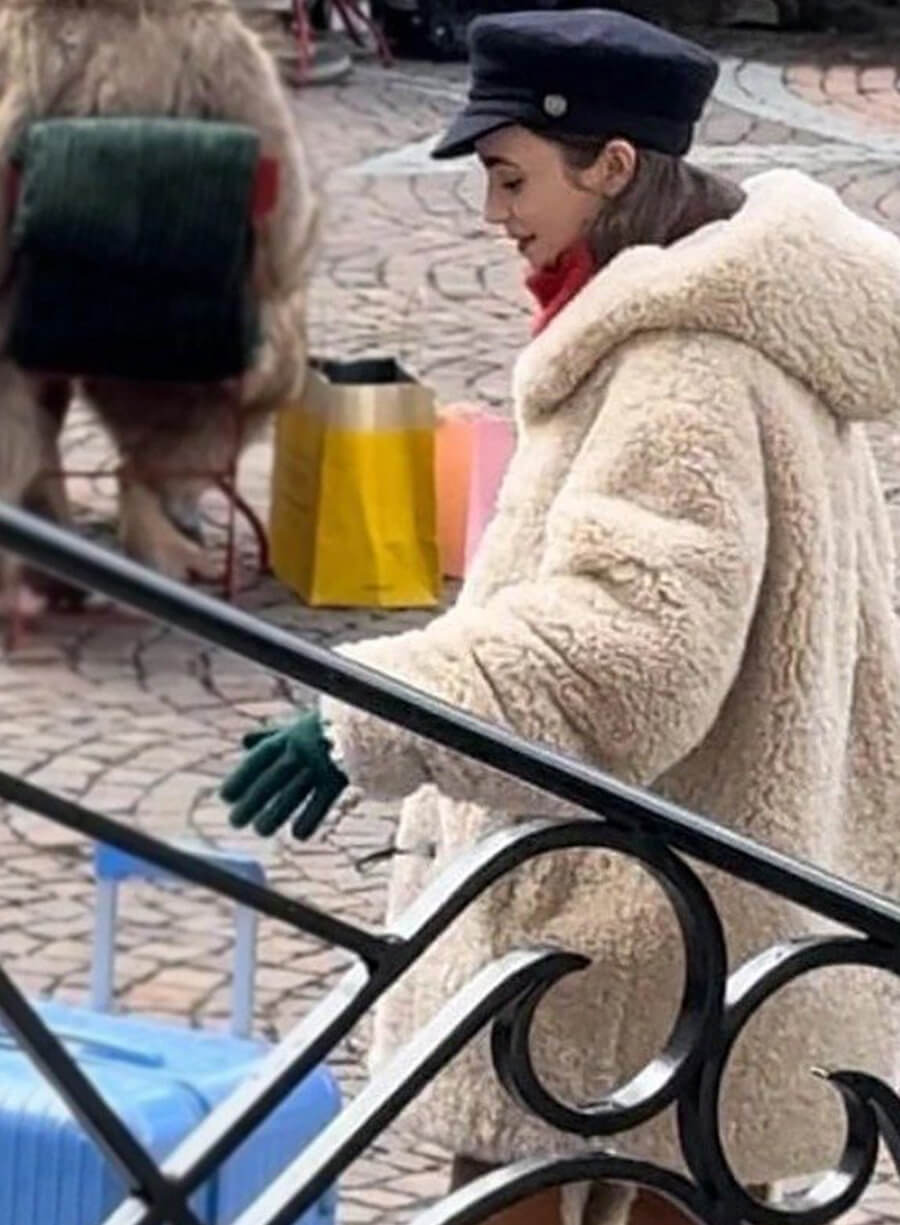 Emily in Paris S04 Emily Cooper Sherpa Jacket