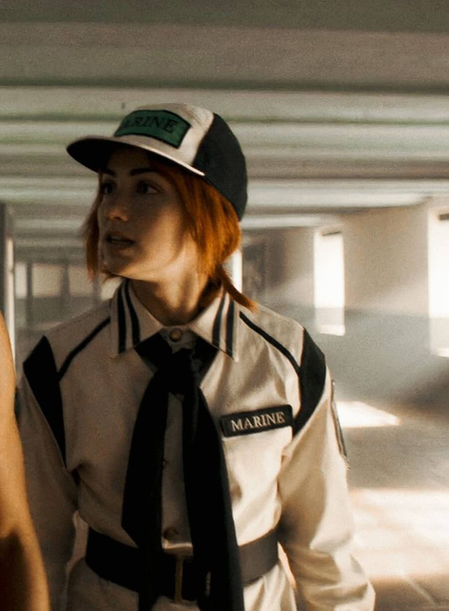 Emily Rudd One Piece 2023 White Costume Jacket