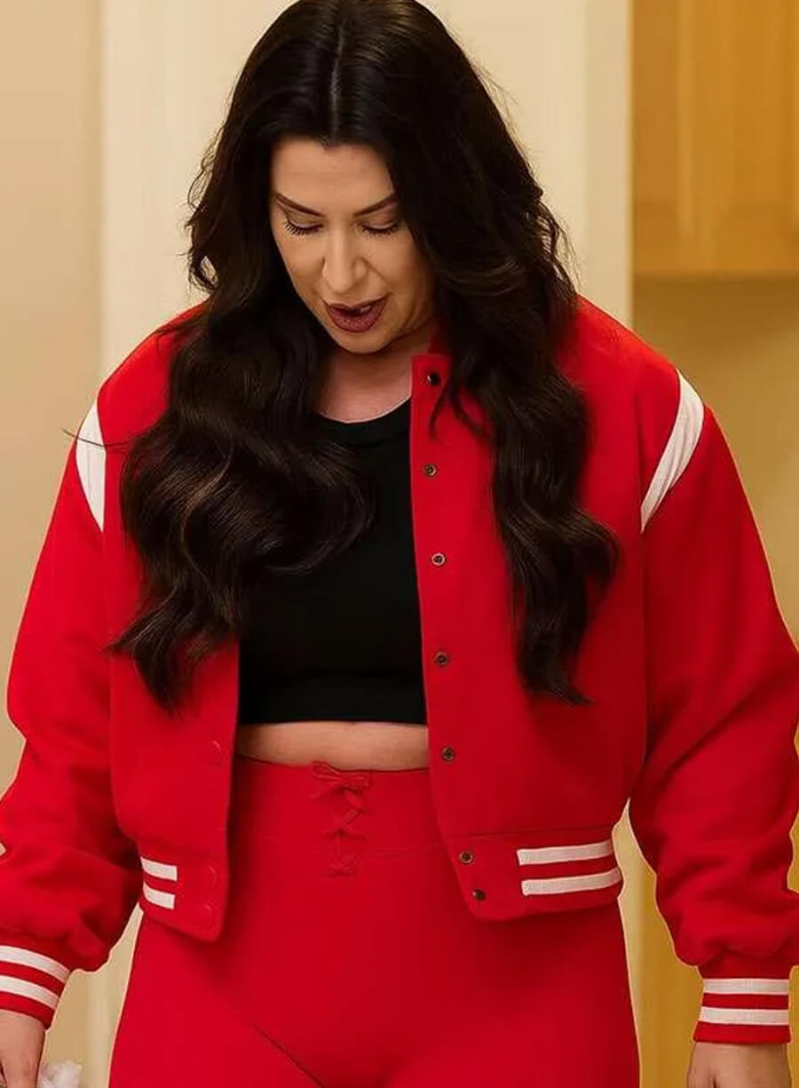 Emily Simpson The Real Housewives of Orange County Red Bomber Jacket