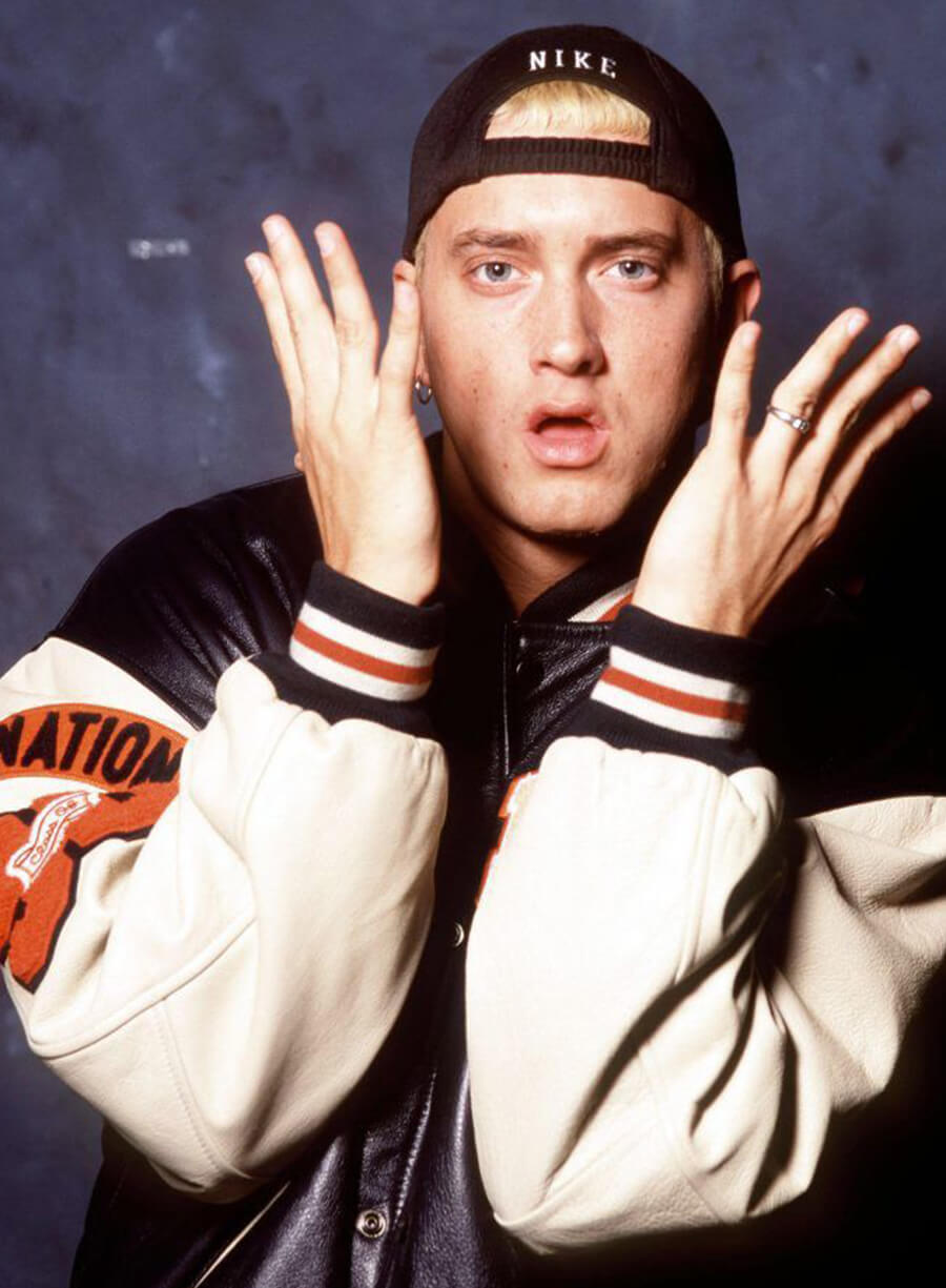 Eminem Black Varsity Leather Jacket