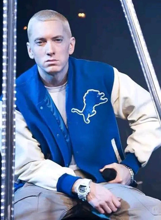 Eminem Blue Varsity Jacket