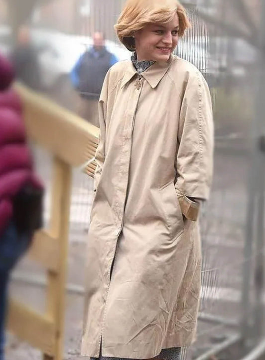  Emma Corrin The Crown S04 Trench Coat