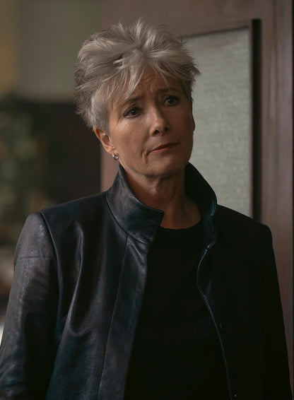 Emma Thompson Down Cemetery Road S01 Black Coat