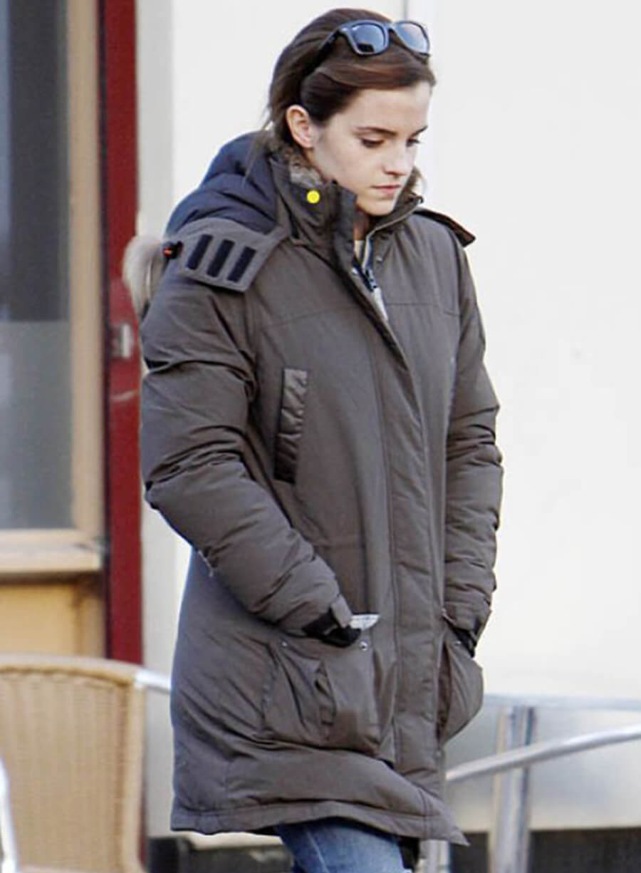 Emma Watson Brown Puffer Jacket
