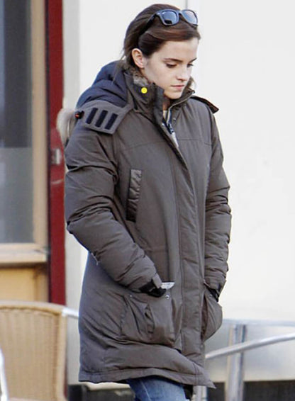 Emma Watson Brown Puffer Jacket