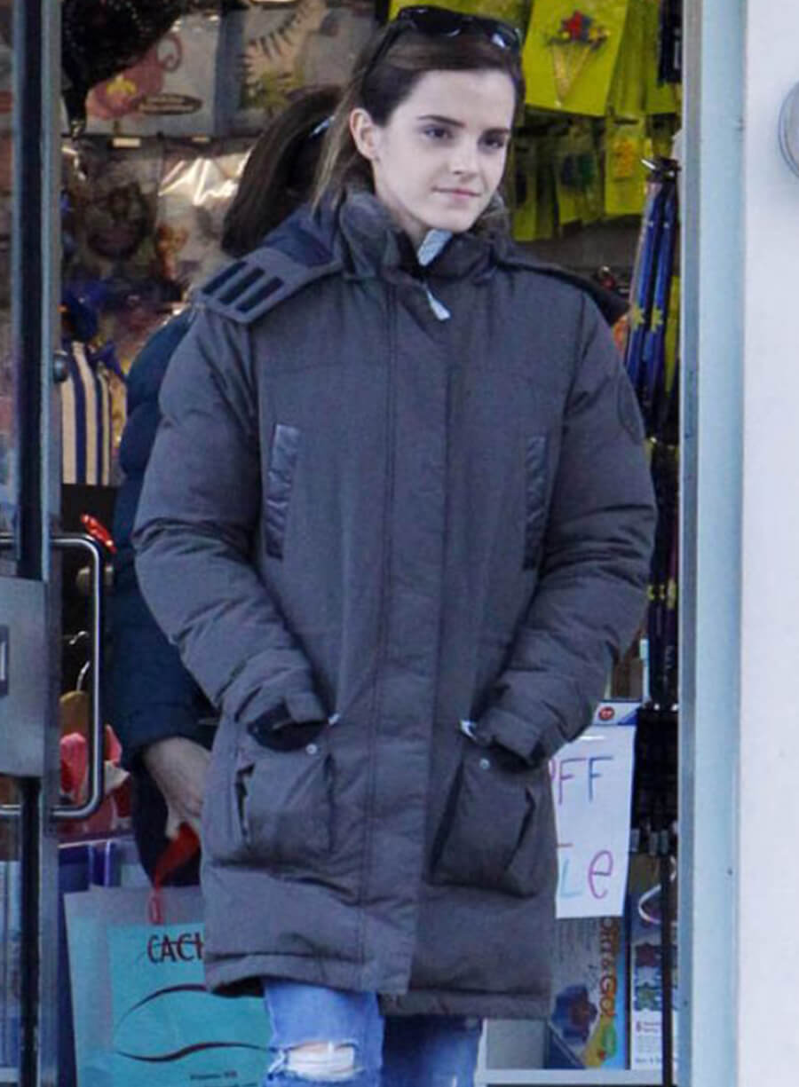Emma Watson Brown Puffer Jacket