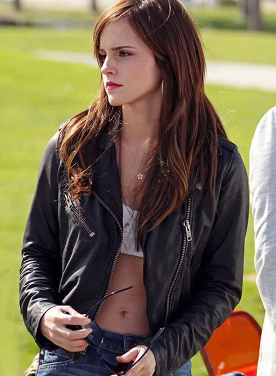 Emma Watson Leather Biker Jacket