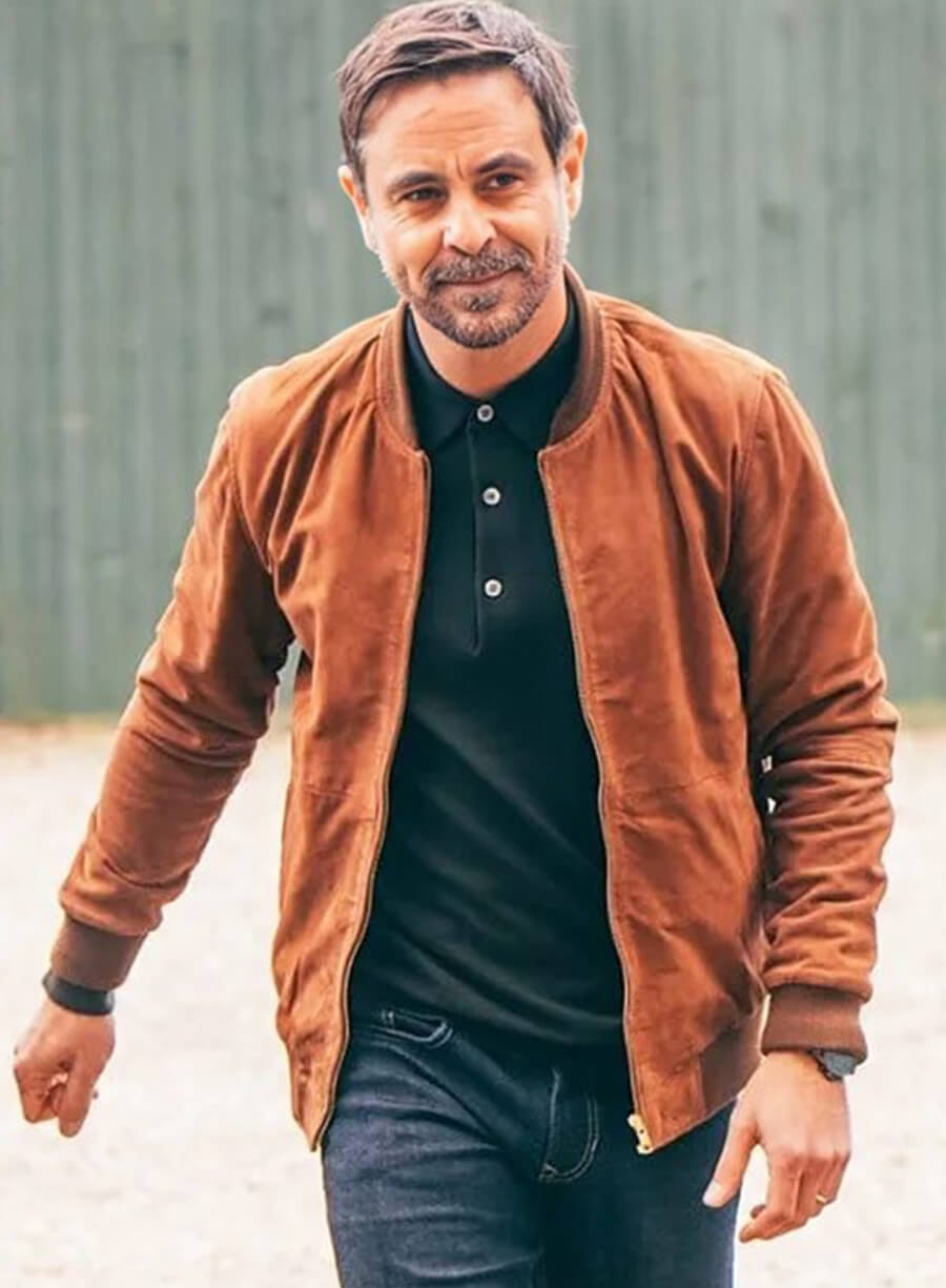 Emun Elliott The Guest 2025 Suede Bomber Jacket