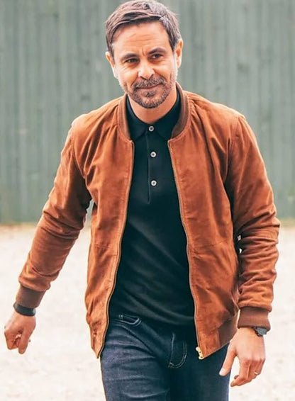 Emun Elliott The Guest 2025 Suede Bomber Jacket