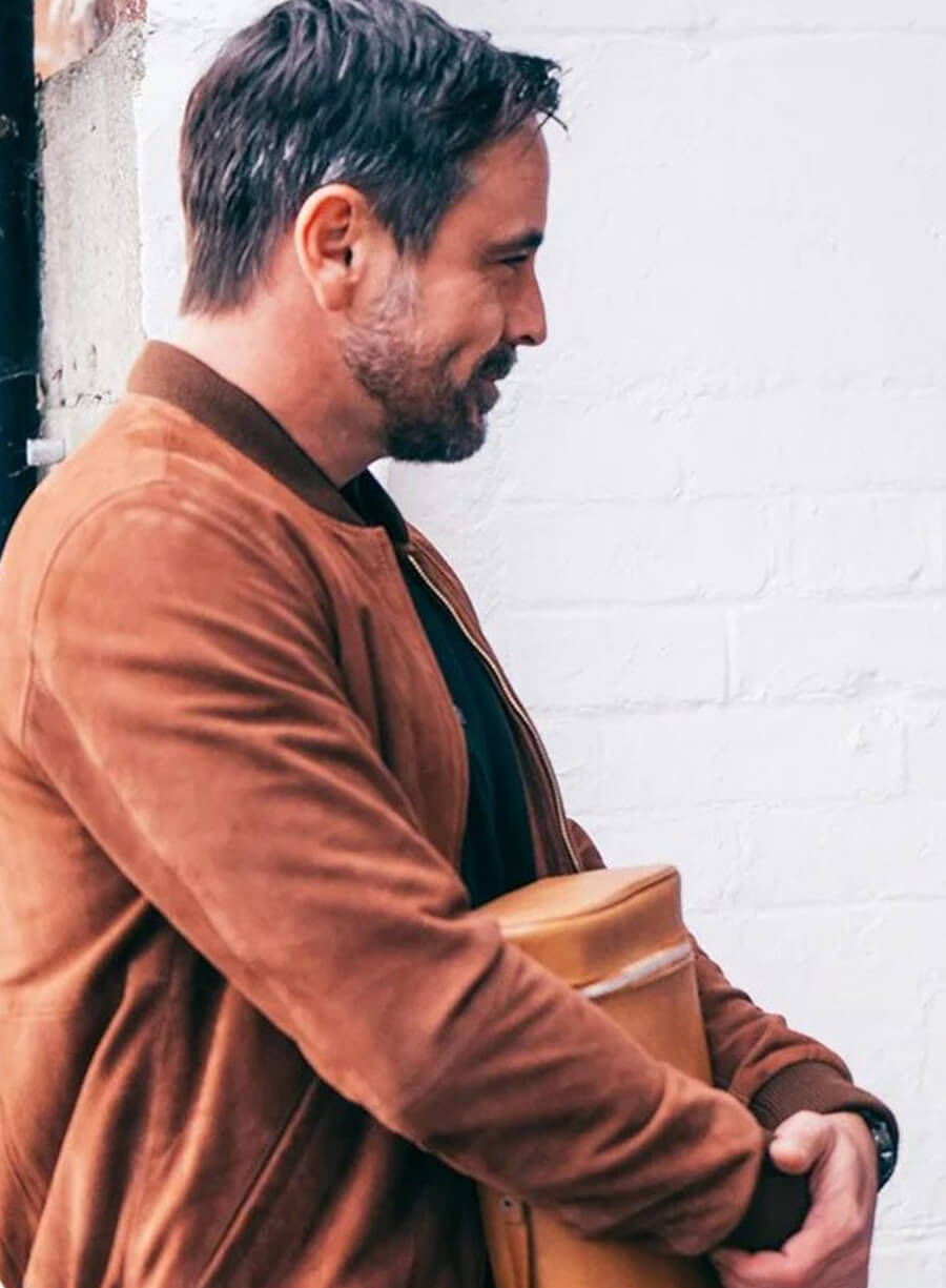 Emun Elliott The Guest 2025 Suede Bomber Jacket