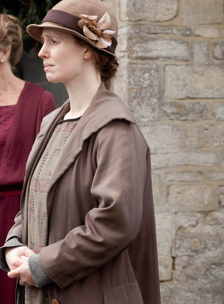 Ethel Parks Downton Abbey Brown Coat