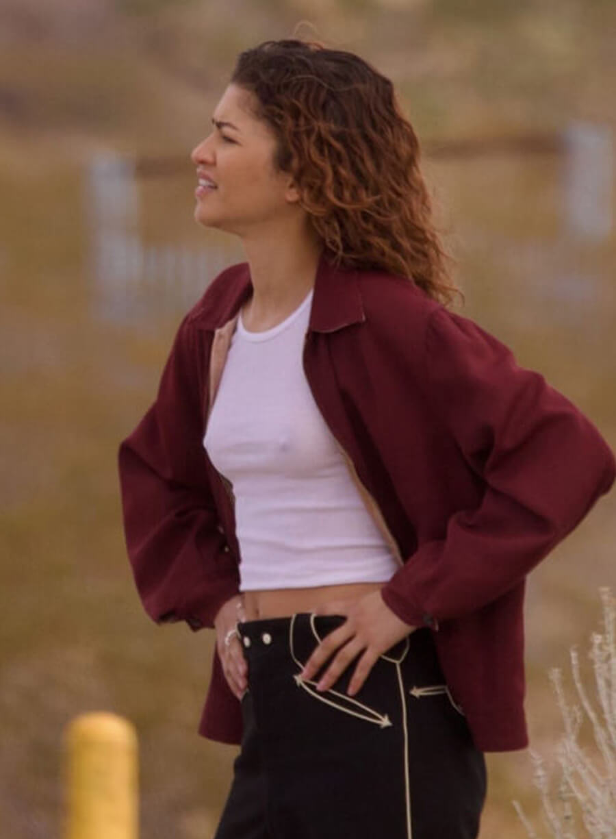 Euphoria S03 Zendaya Red Jacket