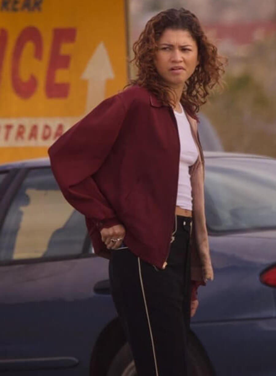 Euphoria S03 Zendaya Red Jacket