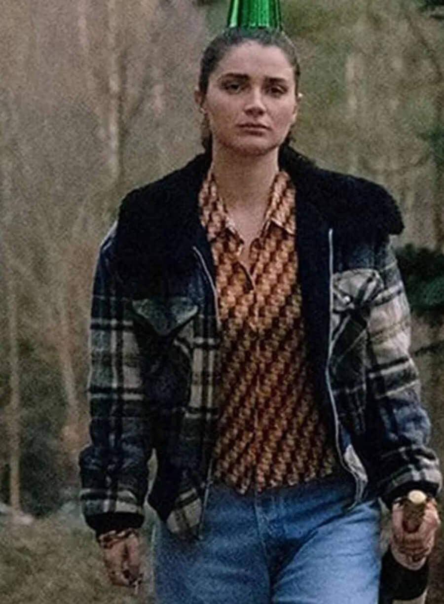 Eve Hewson Bad Sisters 2022 Shearling Jacket