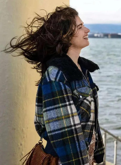Eve Hewson Bad Sisters 2022 Shearling Jacket