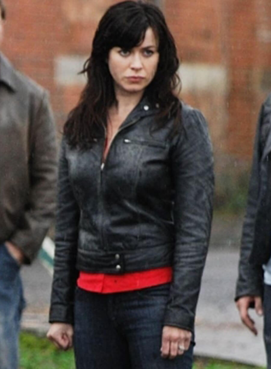 Eve Myles Torchwood Black Leather Jacket