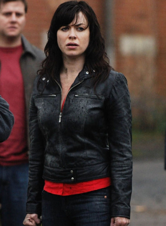 Eve Myles Torchwood Black Leather Jacket