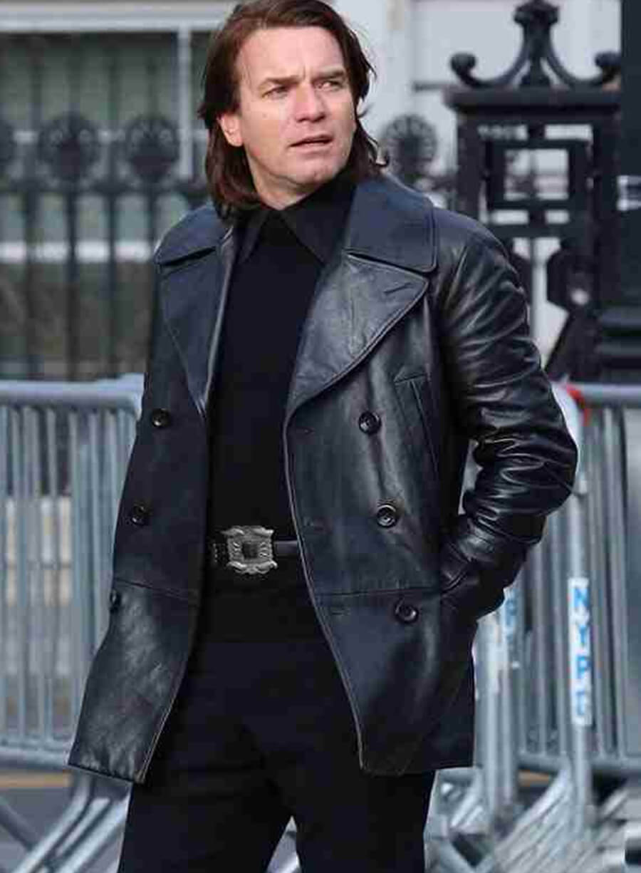 Ewan McGregor Black Leather Jacket