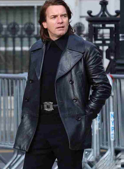 Ewan McGregor Black Leather Jacket
