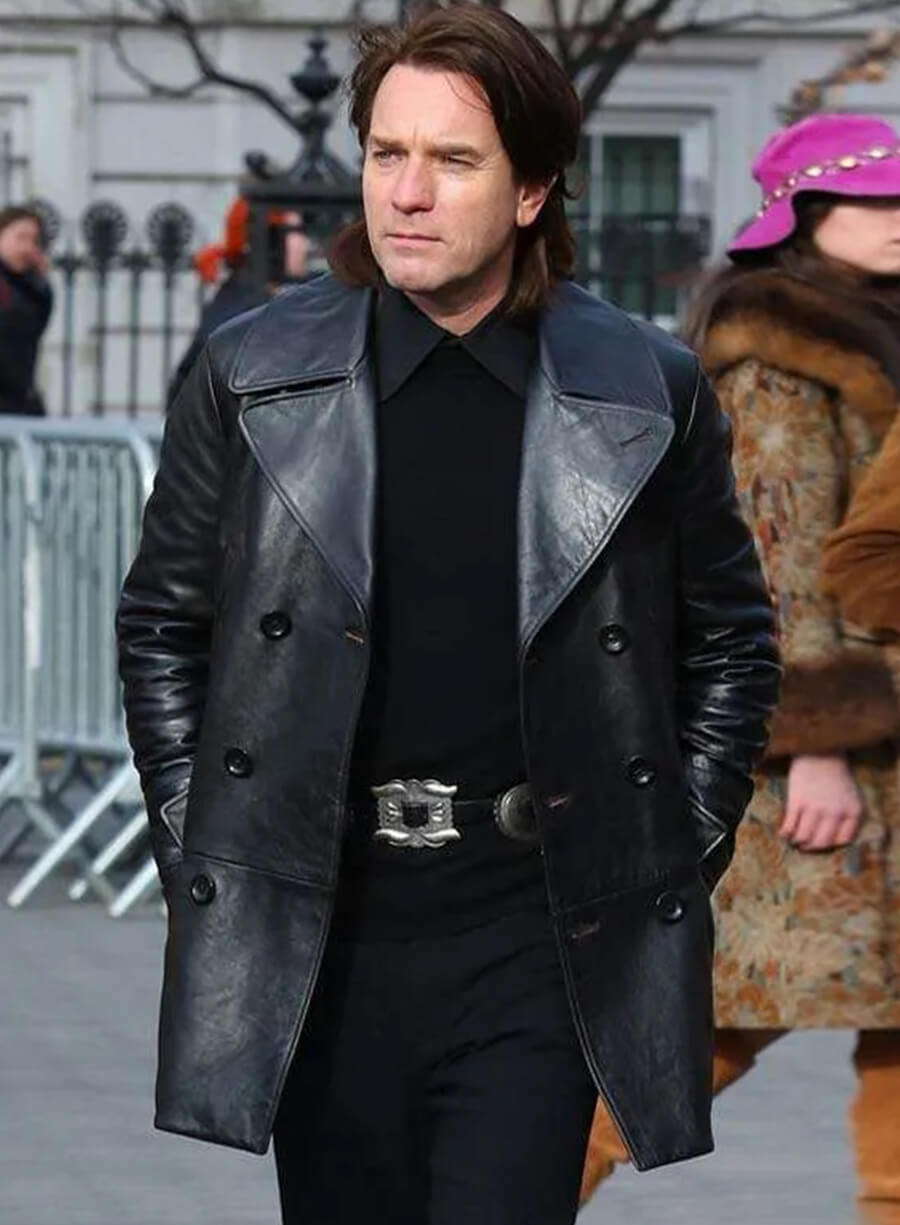Ewan McGregor Black Leather Jacket
