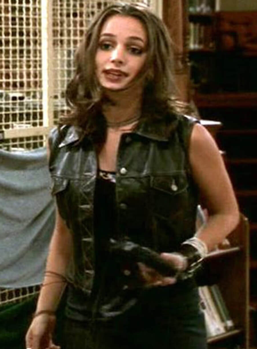 Faith Lehane Buffy the Vampire Slayer Black Leather Vest