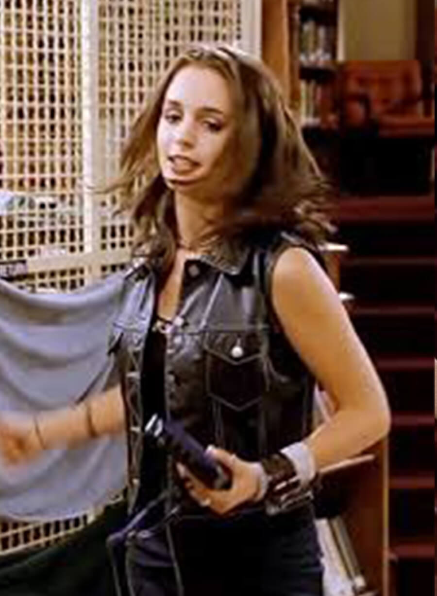 Faith Lehane Buffy the Vampire Slayer Black Leather Vest