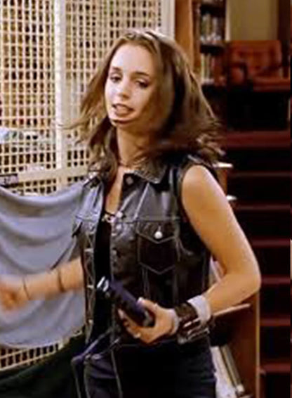 Faith Lehane Buffy the Vampire Slayer Black Leather Vest