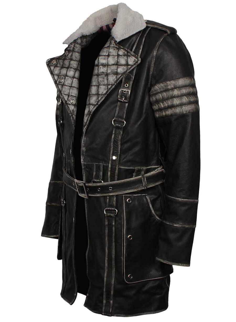 Fallout 4 Elder Maxson Distressed Leather Coat
