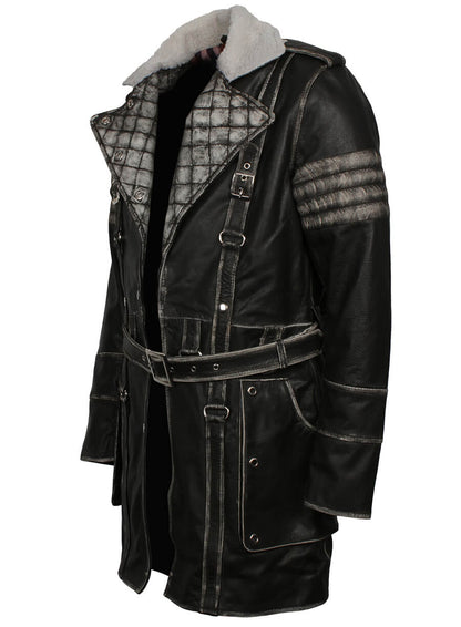 Fallout 4 Elder Maxson Distressed Leather Coat