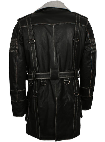 Fallout 4 Elder Maxson Distressed Leather Coat
