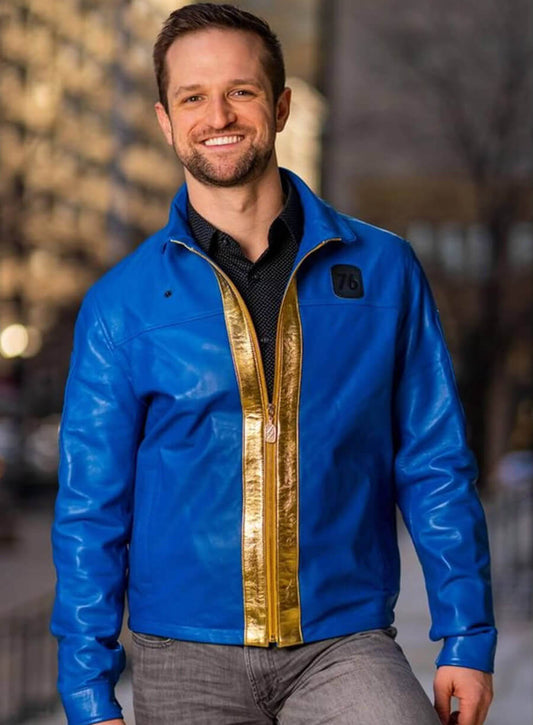 Fallout Vault Blue Leather Jacket